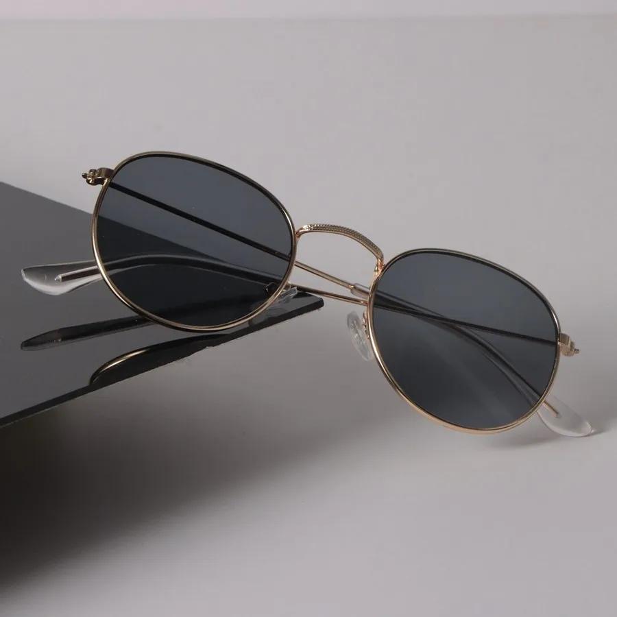 Small Round Sunglasses Women Men Vintage Fashion Female Male Mirror Clear Designer Eyewear Sexy Brand Black Sun Glasses
