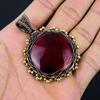 Red Flash Labradorite Gemstone Copper Wire Wrap Pendant Jewelry Gift For Love