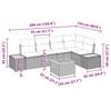 Garden Sofa Set with Cushions 6 pcs Beige and Light Grey Poly Rattan