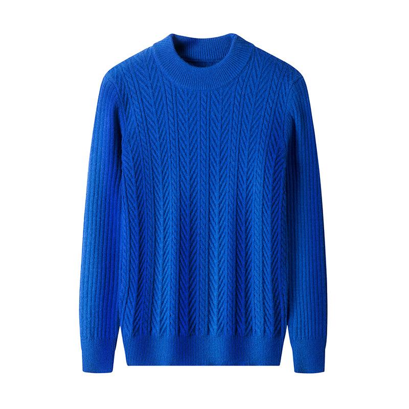 Men's Elastic Autumn and Winter Slim-fitting Thickened Sweater Turtleneck Knitted Sweater