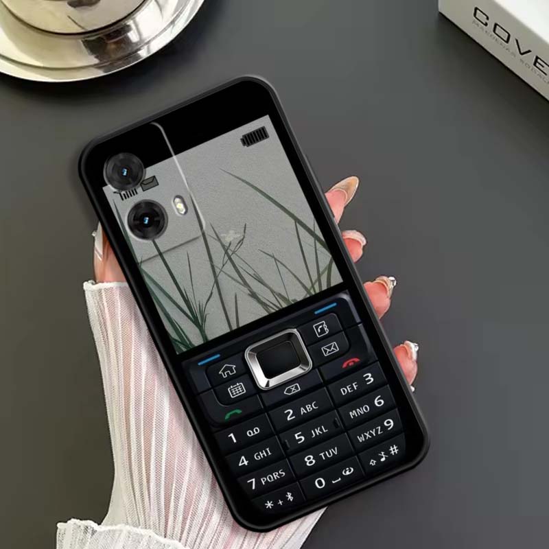 Luxury Vintage Phone Pattern For Motorola G85 Edge 50 G24 G35 G14 G04 40 G72 G34 G G54 G13 G32 5G Black Phone Case