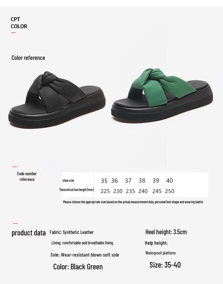 Bezaubernde grüne Damenpantoffeln mit dicker Sohle: Sommer 2025 Weiche Flache Sohlen, Perfekt für Kleider