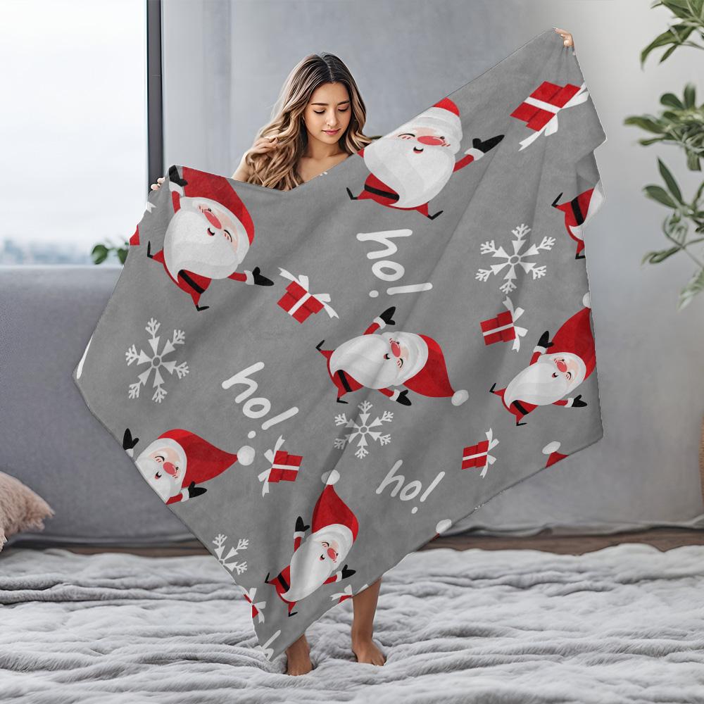 Cozy Throw Blanket Soft Flannel Fleece Warm Home Decor Living Room Bedding Gift Holiday Christmas Pattern Luxury Plush Comfort