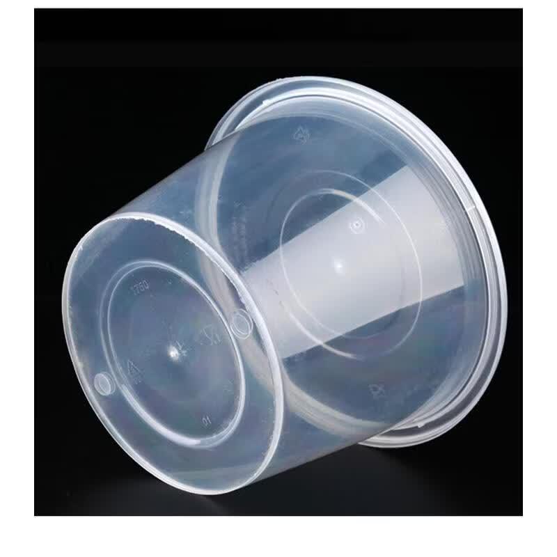 HANDUNYOU Disposable 2-Compartment Lunch Box with Lid