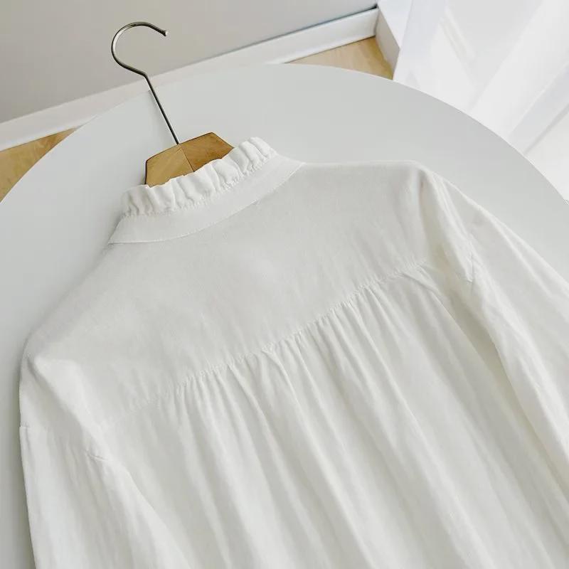 Women's Summer Lace Blouses – Elegant, Loose-Fit, Long-Sleeve Tops In Plus Sizes