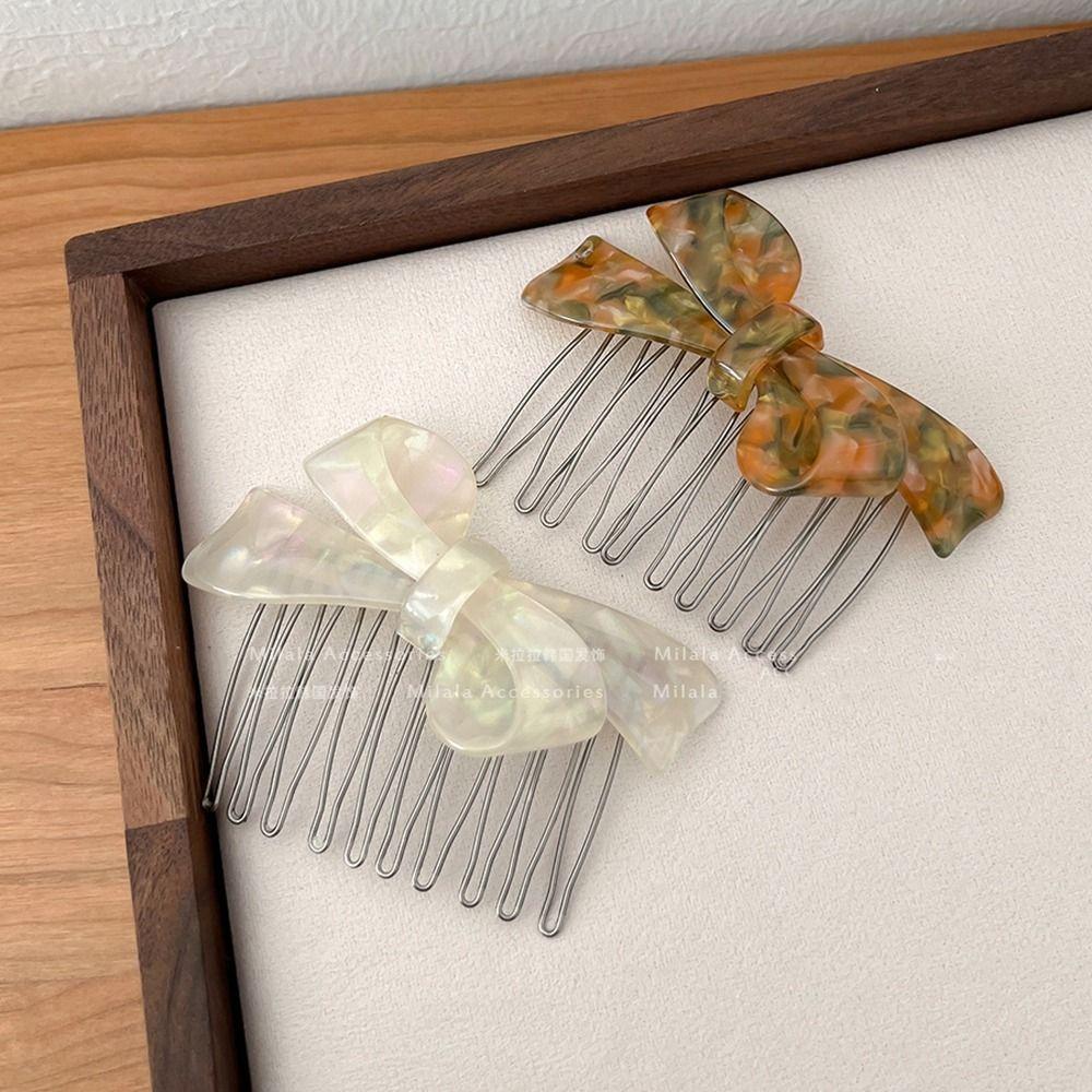 Bowknot Barrettes Korean Barrettes Acetic Acid Hair Clips Girl Bangs Clip Women Hair Comb