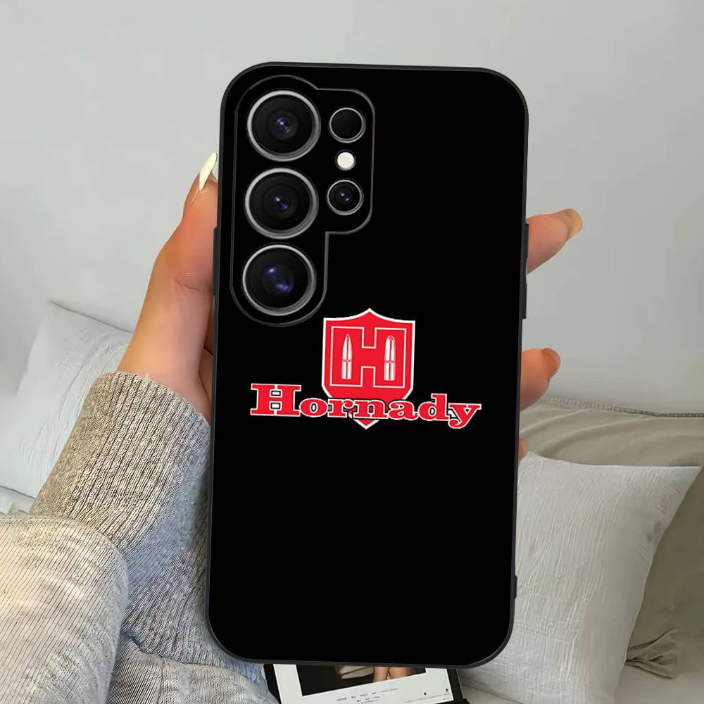 Coque de téléphone Logo Hornady Pour Samsung S 24 Fe 25 Ultra Plus 20 Lite 21 30 22 23 24 22 Ultra 5G Fundas