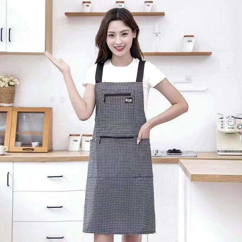 Kitchen Apron Fashionable Linen Striped Aprons For Restaurant Work Chef Waiter Adjustable Size Household Kitchen Cleaning Apron