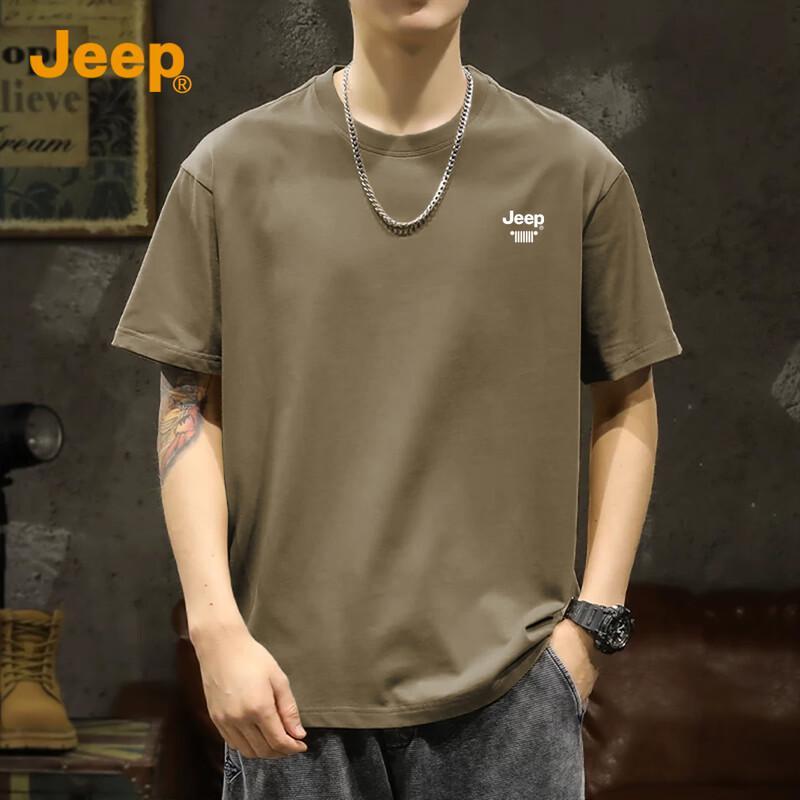 Jeep Men s Pure Cotton Printed Round Neck T-Shirt 3XL