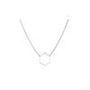 Glory_Arden Surgical Steel Hexagonal Pendant Necklace / Ghmn-009