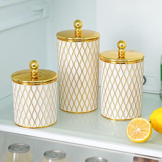 1/3Pcs Storage Jar Food Storage Container with Rubber-Sealed Lids Freshness Stackable Wide Opening Kitchen Storage Jar