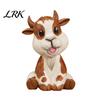 Hand Carved Basswood Lamb Figurine Wooden Sheep Figurine, Cute Animal Sculpture, Miniature Desk Decor Mini Statue for Desktop Home Office Bookshelf,