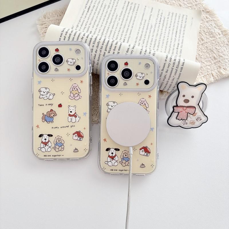 Cute Kawaii Dessert Shop Westie Dog Phone Case IPhone 17 Pro Max 16 Magnetic Snap-on Cover With Kickstand