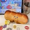 Large Capacity Bread Toast Pencil Case Toast Toast Pencil Case Plush Pen Pouch  Student Gift