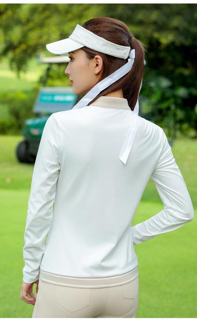PGM Women's Autumn/Winter Golf Apparel: Long-Sleeve Polo Shirt & Pants Set
