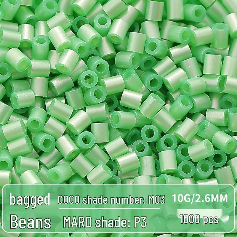 Clear Puzzled Beans Special Color Refill Pack, Black & White, 2.6mm Handmade DIY Fuse Beads Toy Set