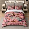 Lion Tiger Leopard Theme Custom Text Or Name 3Pcs Bedding Set 1 Flat Sheet & 2 Pillowcases Personalized Home Bedding
