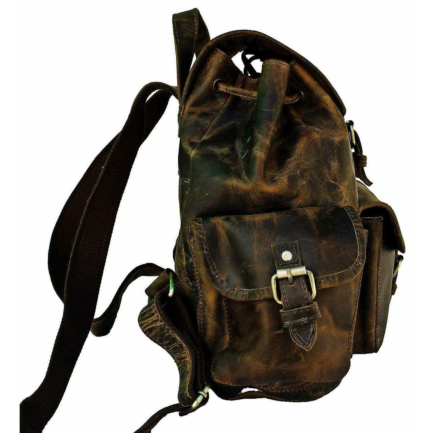 Рюкзак для ноутбука Satchel из натуральной кожи буйвола Рюкзак Сумка-мессенджер 16 X 8 — фото 4