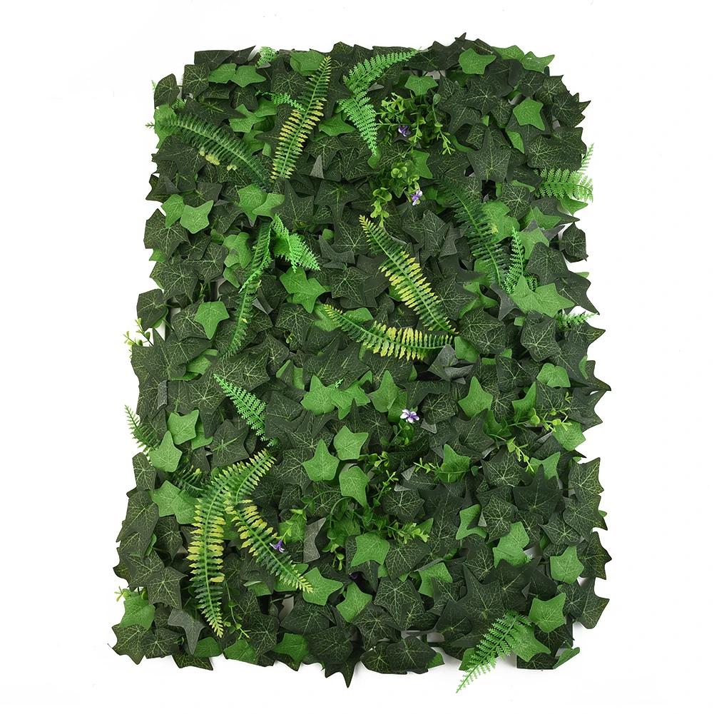60x40cm Artificial Green Wall Landscape Home Garden Jungle Decor Super Plant Plastic Lawn Plant Hanging Lawn Wall Panel
