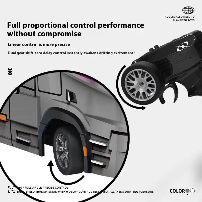 Non-Toxic Remote Control Trailer Truck 1/43 Mini Rc Car Drift Desktop Toy Indoor Racing Vehicle Toys For Children Kids Christmas Gifts