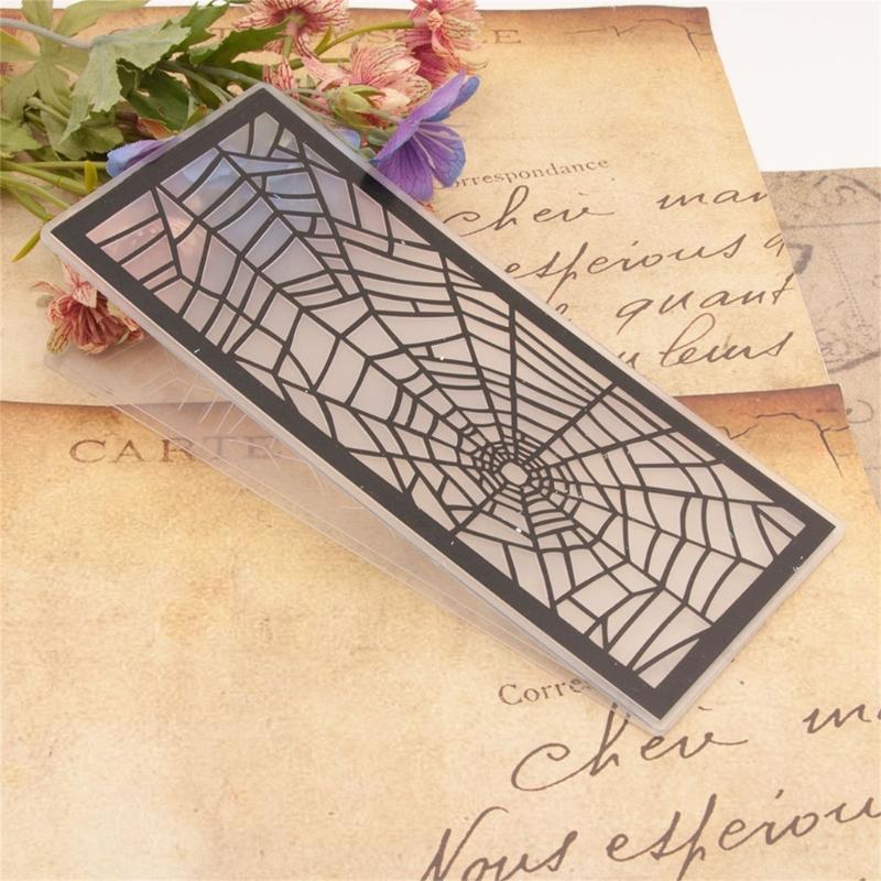 Embossing Folder Halloween Spiderweb Stencil Card Making DIY Scrapbooking Album