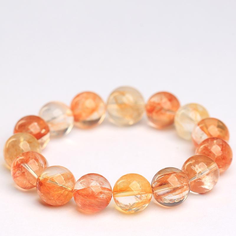 Hongchu Crystal Natural Koi Fish Resin Bead Bracelet Ice Red and Yellow Koi Fish Jelly Flower Bracelet
