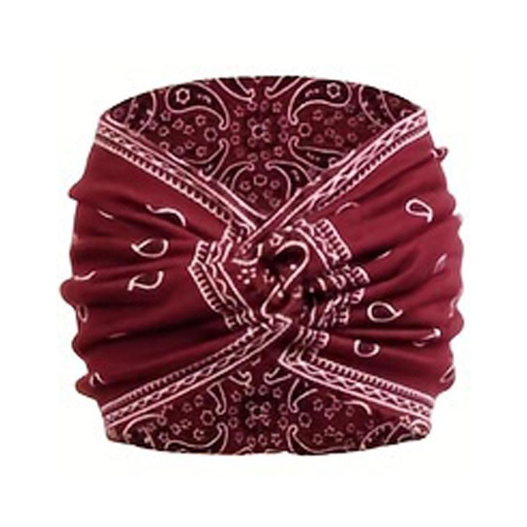 Bohemian Cashew Print Wide Headband for Women: Sport, Running, Face Washing, Makeup, Hair Tie
