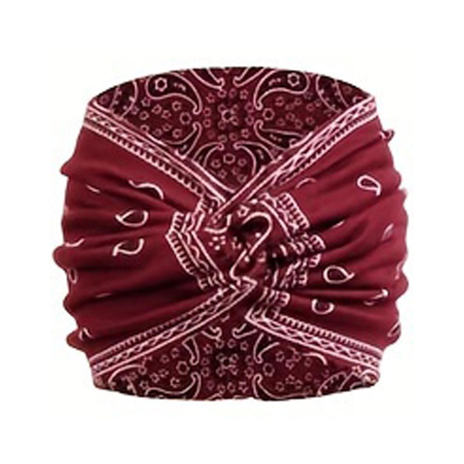 

Bohemian Cashew Print Wide Headband for Women: Sport, Running, Face Washing, Makeup, Hair Tie