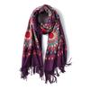 Luxury Brand Cashmere Women Scarf Winter Warm Embroidery Shawls and Wraps Wool Pashmina Long Female Foulard Thicken Blanket