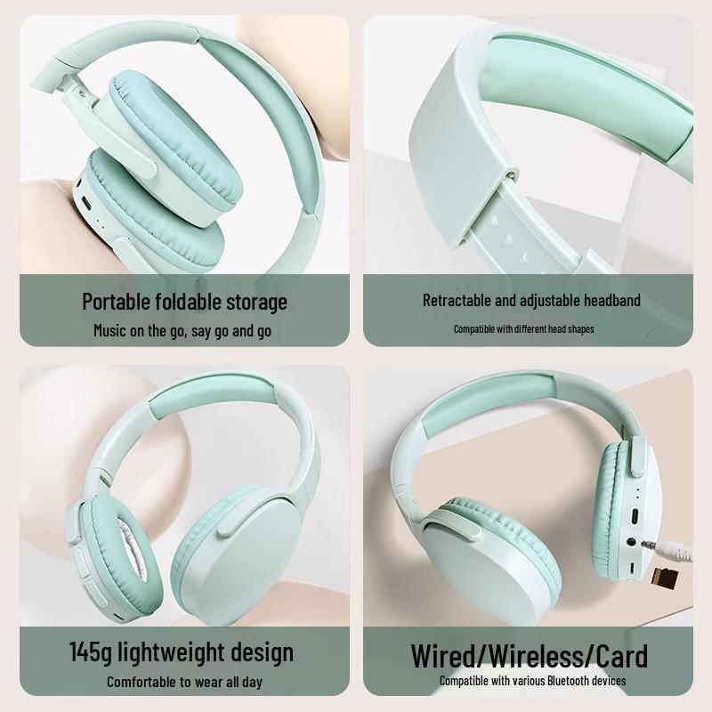 High-Performance Over-Ear Bluetooth Headphones for Gaming & Music, Deep Bass, Long Battery Life - Model P2961