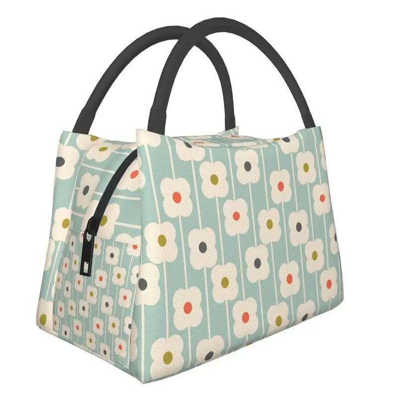 Orla Kiely Cat Insulated Lunch Tote Bag for Women Scandinavian Portable Cooler Thermal Food Lunch Box Office