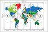 Photomural World Map Structural Vinyl 520x318