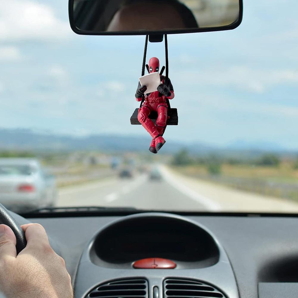 Deadpool Car Swinging Ornament For Mirror Hanging Car Interior Accessories