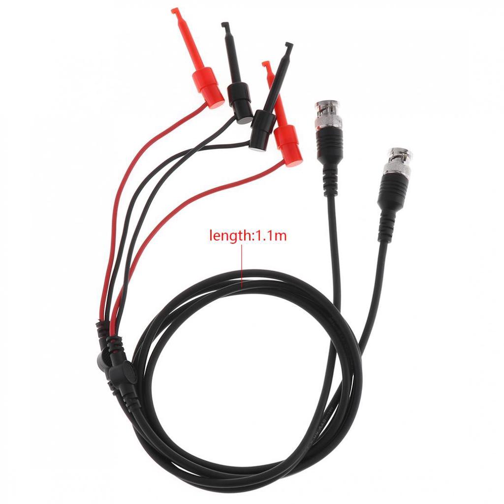 BOSAIYA QAZ1 2pcs BNC Male Plug Q9 to Double Hook Clip Test Probe Cable Leads TL0308 BOSAIYA QAZ1 2pcs BNC Male Plug Q9 to Double Hook Clip Test Probe Cable Leads TL0308