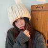 Cute Cat Ear Wool Hat for Women: Stylish Autumn/Winter Ear Protection, Personality Show, Warm Knitted Skullcap