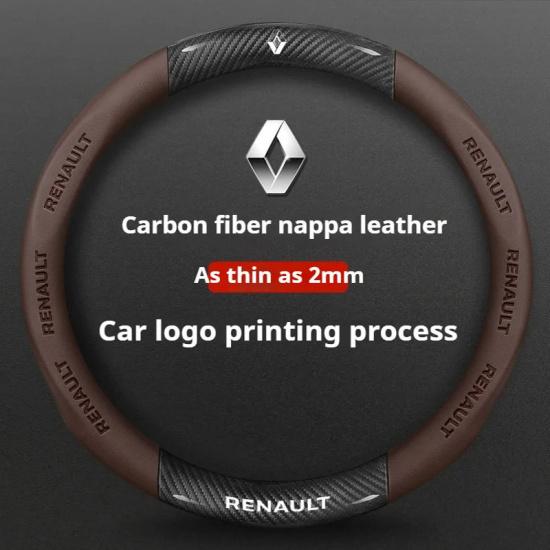 Carbon Fiber Car Steering Wheel Cover For Renault Scenic Clio Laguna 2 3 4 5 Kangoo Fluence Megane Trafic Talisman Twingo Kaptur