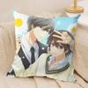 Anime SSekaiichi Hatsukoi Cushion Cover Silky Short Plush Invisible Zipper Dustproof Sofa Pillow Case for Home Decor
