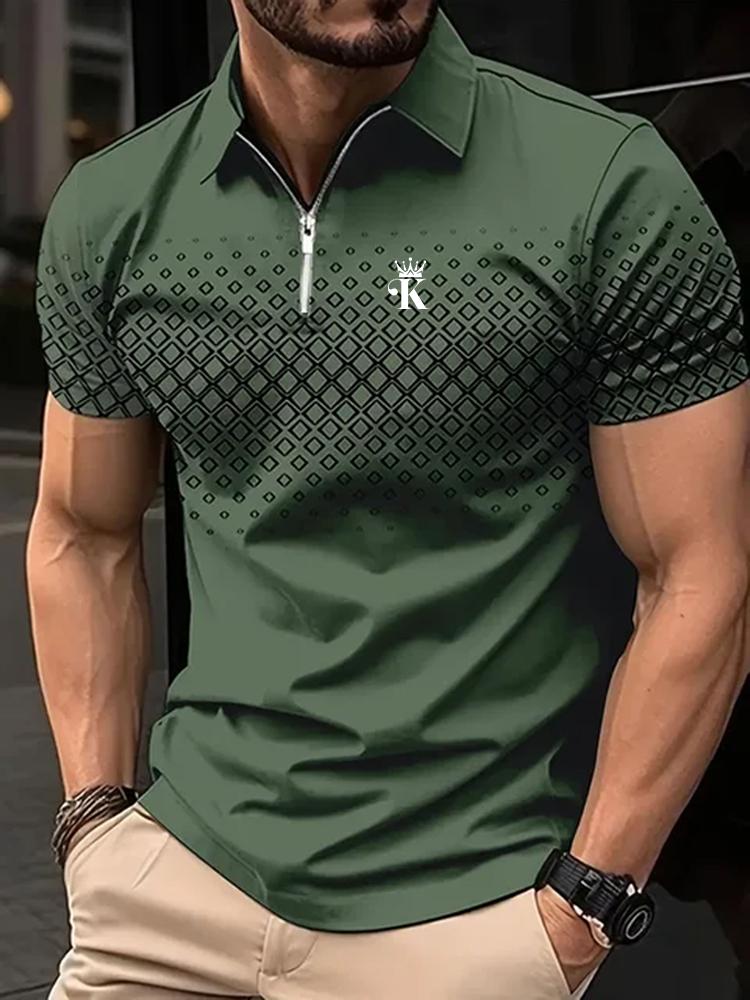 Nové pánské polo tričko s krátkým rukávem a písmenem