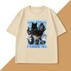The Beast Inside Me 90s Vintage Funny Cat Meme T Shirt WOMEN Unisex Cats Lover TShirt Goofy Cats Cotton Short Sleeve WOMEN Tops