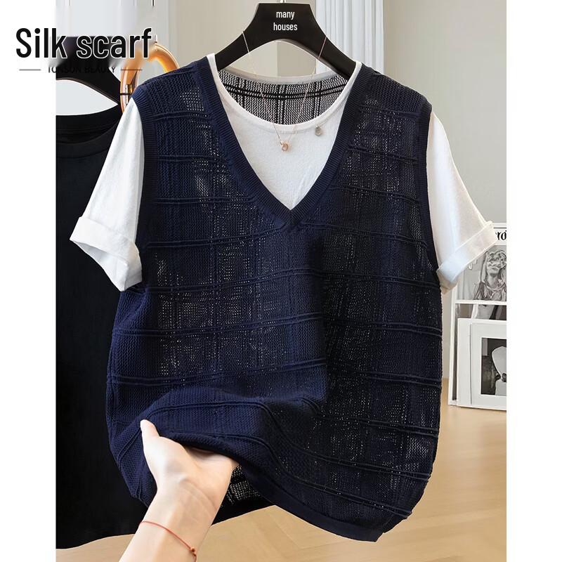 Sybashe Women s Spliced Cutout Knit Pullover Top 32