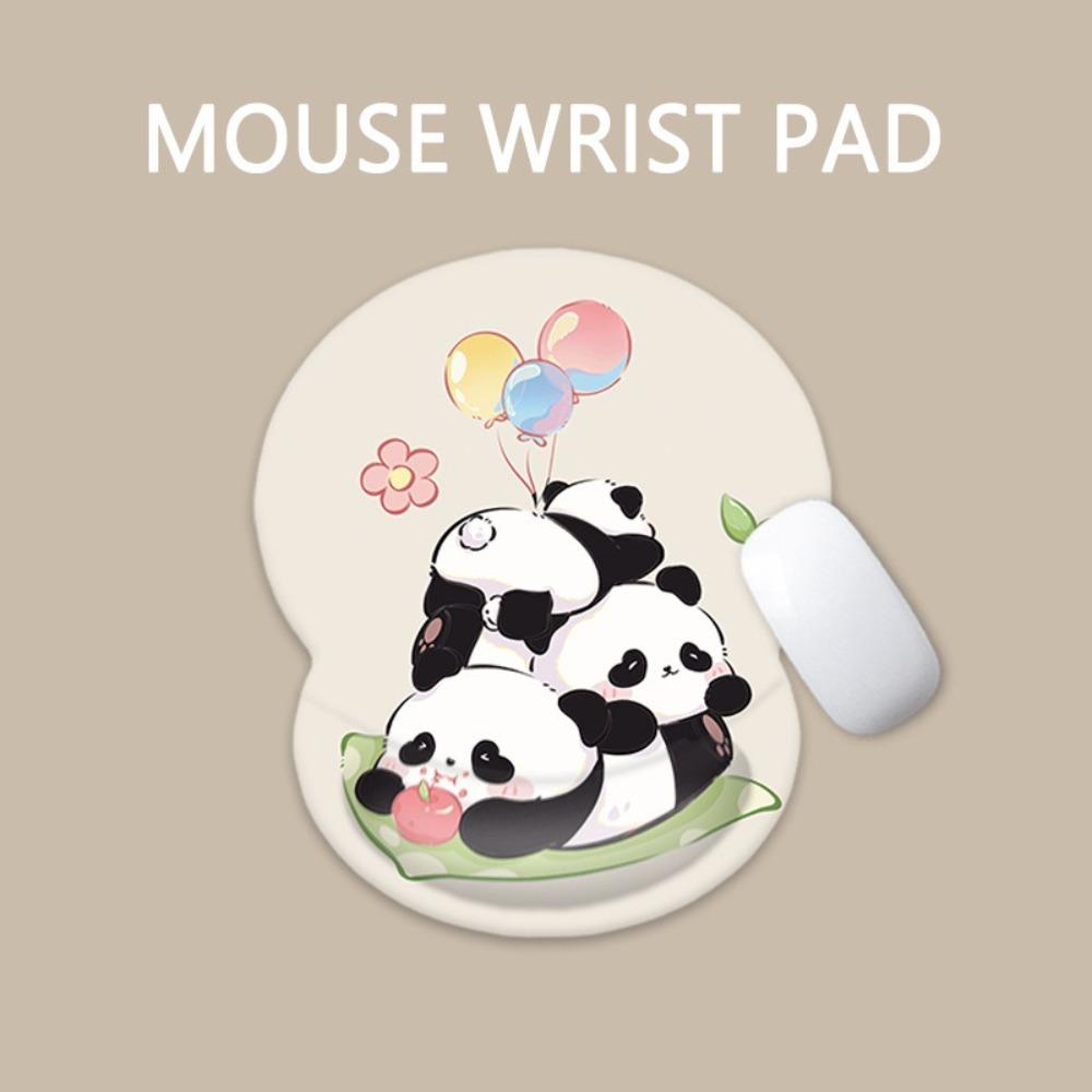 Fashion Cute Panda Mouse Mat Wrist Rest Non-Slip Wrist Support Pad Memory Foam Hand Support Mousepad Office Accessories