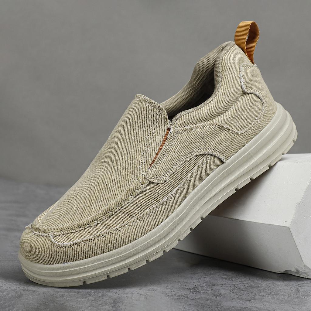 New Men Casual Shoes Slip On Canvas Loafers Comfortable Walking Flats for Man Non Slip Soft Moccasins Sneakers Driving Shoes