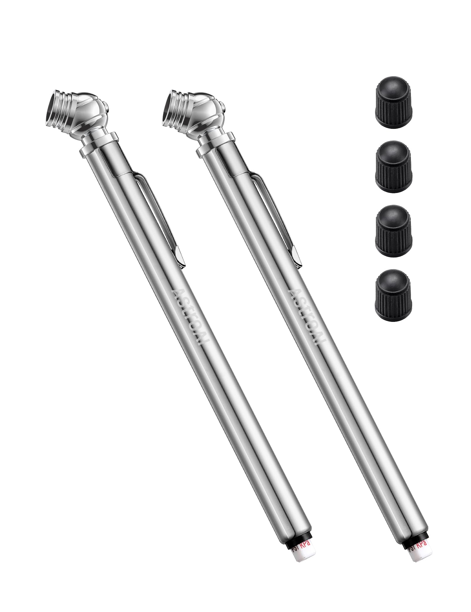 

AstroAI Манометр, Олівцевий тип, Манометр для шин, Набір з 2 штук (70 - 550 кПа,