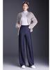 2025 Autumn/Winter High-Waisted Plus Size Straight-Leg Women's Pants - Elastic Waist, Comfortable, Casual, Draping Fashion Trend.