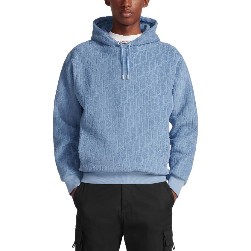 DIOR Relaxed-Fit Drawstring Hoodie 113J631A0684-C520