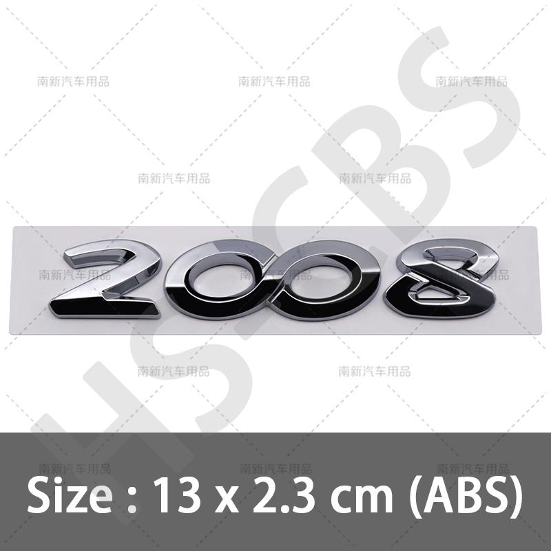 SQOB1 ABS 206 207 301 308 Rear Trunk Logo 307 508 3008 2008 4008 5008 Emblem Badge For Peugeot Car Styling Tailgate Emblem Stickers