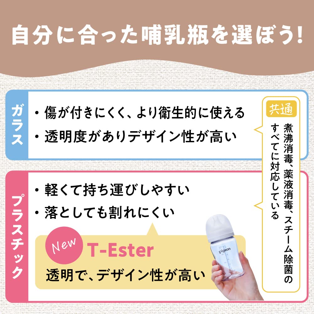 Pigeon Breastmilk Feeling Baby Bottle 200ml Made from Plastic Bird Premium Transparency Lightweight, Shatter-resistant Glass-like (T-Ester)