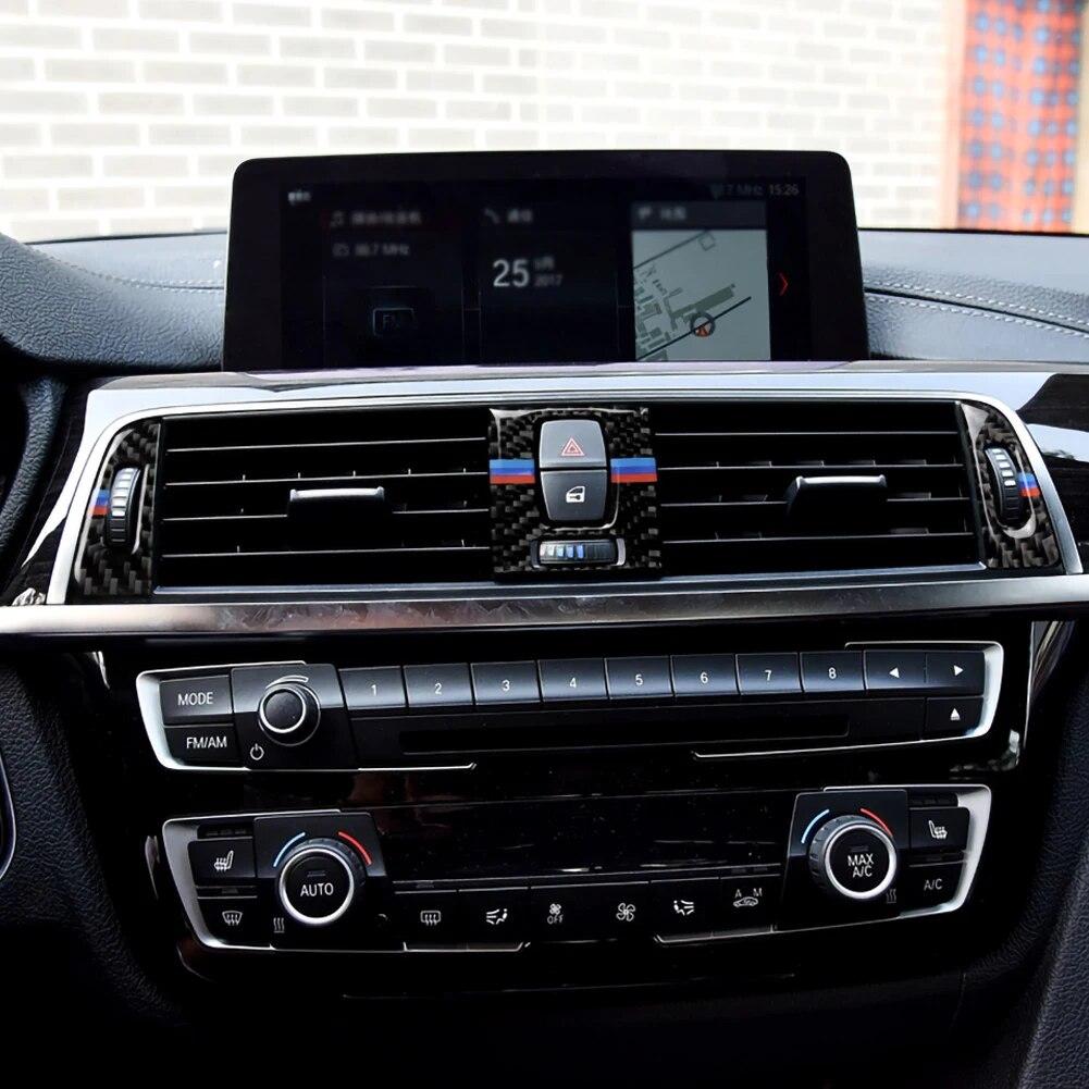 For BMW 3 Series 4 F30 F31 Carbon Fiber Car Air Vent Outlet Cover Trim A/C Vent Air Conditioning Outlet Trim Accessoire Voiture