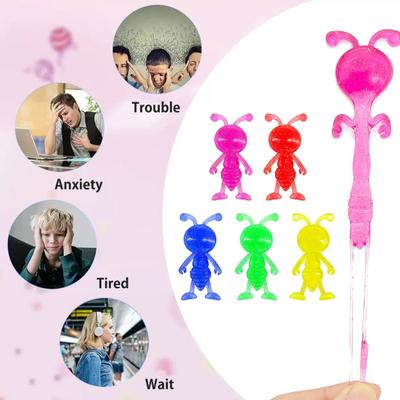 10/20Pcs TPR Sticky Ant Toy Anxiety Stress Relief Mini Ant Stretch Kids Adults Soft Colorful Ant Toy Party Favors Goodie Bag Stuffer Fillers