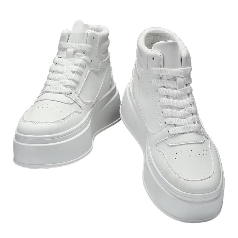 Chaussures Homme Montantes Intérieures Augmentant la Hauteur Chaussures de Sport Décontractées en Cuir Chaussures Invisibles Augmentant la Hauteur Homme Sport Élévateur 12cm